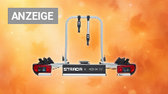 Atera 022696 PKW Fahrradträger Strada E-Bike XL, Auto-Kupplungsträger extrabreit mit Rückleuchten - für 2 Fahrräder, silber Amazon Angebot