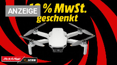 <strong>MediaMarkt schenkt</strong> MwSt. - <strong>DJI Mini 4K-Drohne im Set </strong>fast <strong>130 € </strong>günstiger zum <strong>besten Preis im Netz</strong>