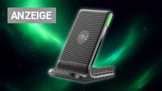 INIU Wireless Charger Stand, 15W Qi Zertifiziert Induktive Ladestation Schnelles Kabelloses Ladegerät Handy Ständer handyhalterung für iPhone 17 16 15 14 13 12 Pro Max Samsung Galaxy S23 S22 Google Amazon Angebot