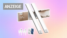 Schrankbeleuchtung Led Lampe mit Bewegungsmelder - 30cm 2200mAh Unterbauleuchte Küche Licht Aufladbar mit USB &amp; Sensor - Treppenlicht Schranklicht Vitrinenbeleuchtung Magnetische Dimmbar / 2 Stück Amazon Angebot
