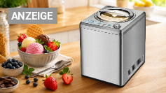 Keine Lust auf teure Eiskugeln? Profi-Eismaschine mit Kompressor über 230 Euro günstiger zum Bestpreis