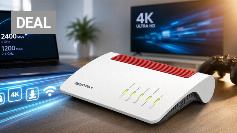 Fritzbox 5590 Fiber mit Rekordrabatt: WLAN-Router für schnelles Glasfaser-Internet deutlich günstiger