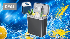 Juskys elektrische Kühlbox 24 L - 12V/230V für Auto, LKW, Reisemobil, Camping, Boot, Outdoor, Mini Kühlschrank kalt &amp;amp; warm, thermoelektrische Box Amazon Angebot