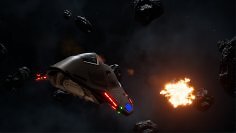 Der neue Delta Flyer in Star Trek: Voyager - Across the Unknown.