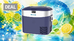 BINGI Kompressor Kühlbox 22L Tragbarer Auto Kühlschrank 12/24V DC und 230V AC Mini Gefrierschrank für Auto, LKW, Camping, Wohnmobil und Zuhause (15℃ bis -18℃) [Energieklasse B] Amazon Angebot
