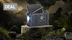 ROCAM Kurbelradio DAB+/UKW, Tragbare Notfallradio 12000mAh mit 8500mm² Solarpanel &amp;amp; 650mA Kurbel, Digital Radio mit Bluetooth, 2,4" Farbdisplay, 80 Sender, SOS, LED Taschenlampe, USB, IPX6 für Camping Amazon Angebot