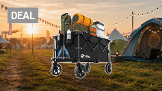 Sekey XXL Plus Bollerwagen Faltbar 200L 200KG Tragkraft, Faltbarer Bollerwagen Geländetauglich mit Bremsen, Handwagen Patentiert Klappbar aus Vier Richtungen, XXL-PlusG 4010, Tiefschwarz Amazon Angebot