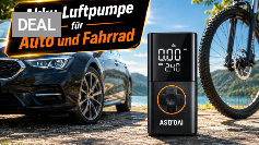 <strong>Kein Weg mehr zur Tankstelle:</strong> AstroAI Mini-Kompressor pumpt Auto, Fahrrad und E-Bike für nur 22,97 € auf