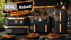 <strong>Ninja Airfryer </strong>mit <strong>46 % Rabatt: </strong>Amazon senkt <strong>Dual Zone Heißluftfritteuse</strong>, <strong>FlexDrawer</strong> und <strong>Double Stack XL</strong>