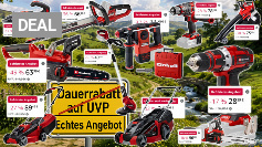 2-Tage-Sale bei Amazon: Einhell unter Vergleichspreis - Akkuschrauber für 29 €, Kettensäge 64 €, Sauger, Rasenmäher ... (1)