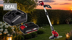 Einhell im Preisfall: Rasentrimmer im Set mit 18V-Akku nur 2,31 Euro teurer als Trimmer allein (1)