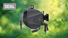KESSER® automatische Schlauchtrommel 15 m + 2 m, Wand Schlauchbox mit Aufrollautomatik, Schlauchaufroller mit Gartenschlauch, 180° schwenkbar + Multi Handbrause mit 9 Modi, inkl. 2 Aufsätze, Anthrazit Amazon Angebot
