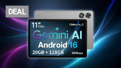 Tablet 11 Zoll mit Hülle, Android 16 System mit Gemini AI, 20GB RAM + 128GB ROM (erweiterbar auf 1TB), 90Hz Display, Unisoc T7250 Octa Core, 13MP + 8MP Kamera, Face ID, Widevine L1, 8800mAh, GPS Amazon Angebot