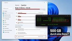 Eine Systemdatei von Windows 11 konnte unbemerkt mehrere Hundert Gigabyte belegen.