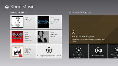 2012: Xbox Music App unter Windows 8.