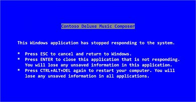 Text zum Bluescreen kommt von Steve Balmer persönlich.