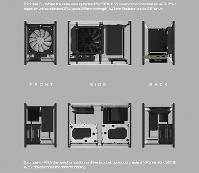 Streacom DA2: Mini-ITX-Gehäuse mit verstellbaren Querstreben für hohe Flexibilität (13)