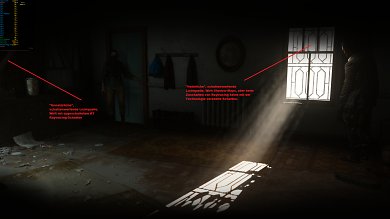 Lange nicht jede Lichtquelle in Call of Duty wirft auch Schatten und von diesen werden nur jene schattenwerfenden Lichtquellen beim Zuschalten von Raytracing mit der Technik veredelt, die von 