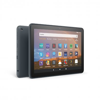 Amazon Fire HD8 Plus Tablet mit USB-C-Port (USB 2.0 inkl. Aufladefunktion, Modus zum Anschluss von Maus/Tastatur, externem Speicher)