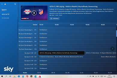 TV-Sendungen von Sky-Sendern können immer am PC via Sky Go PC App angesehen werden.