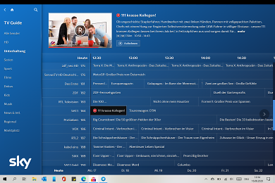 Aufnahme von TV-Sendung mit Sky Go PC App (Version 10.2)