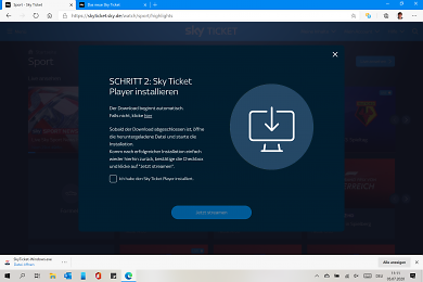 Sky Ticket Einrichtung am PC 02