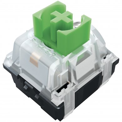 Grüner, taktiler (hörbarer) Schalter der Razer-Tastatur