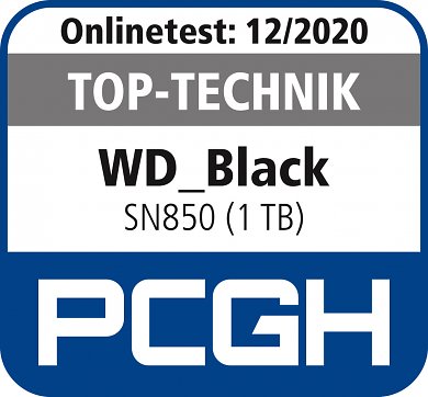 Wegen der hervorragenden Leistung vergeben wir für die WD Black SN850 den Top-Technik-Award.