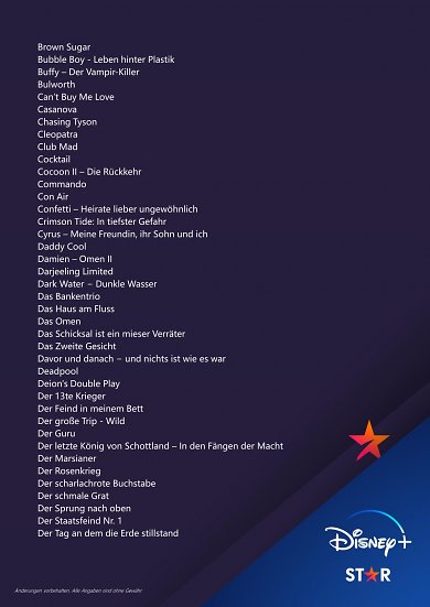 Filme in der Kategorie Star bei Disney Plus 2 