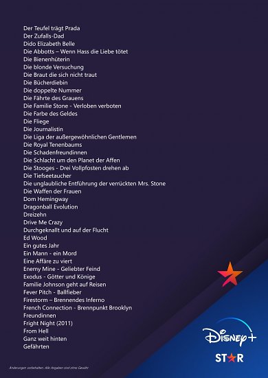 Filme in der Kategorie Star bei Disney Plus 3 