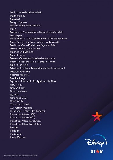 Filme in der Kategorie Star bei Disney Plus 5 