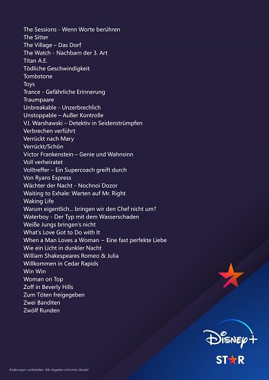 Filme in der Kategorie Star bei Disney Plus 7 