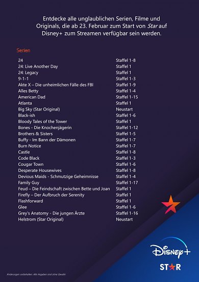 Serien in der Kategorie Star bei Disney Plus 1 