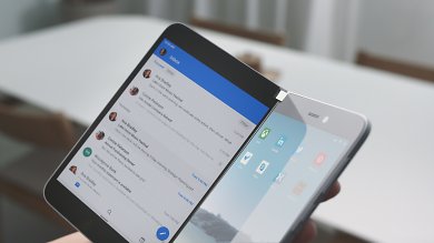 Microsoft Surface Duo mit zwei Touchscreens