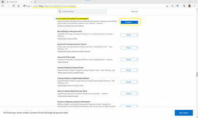 Microsoft Edge Werbe-Pop-up-Benachrichtigungen ausschalten