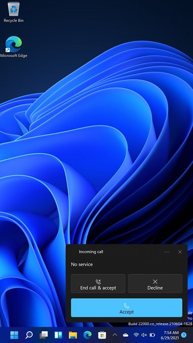 Windows 11 Darstellung auf einem Lumia 950XL Insider Build 2200051