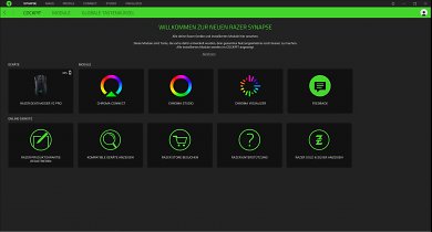 Razer Gaming Software: Startseite