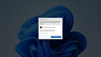 So sieht das Dialogfenster für Warnungen in Windows 11 aus.