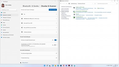Windows 11: Doppelte Systemeinstellungen.