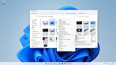 Altes&nbsp;Kontextmenü in Windows 11 (via Shift-Taste gedrückt halten, während Rechtsklick)