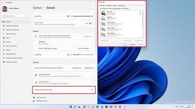 Windows 11 Sound Einstellungen mit alten Systemsteuerungen
