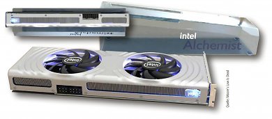Leak des Intel Arc-Referenzdesigns der stärkeren 512- oder 384-Executions-Units-Desktop-Variante, die wohl durchaus 200 Watt ziehen sollen.