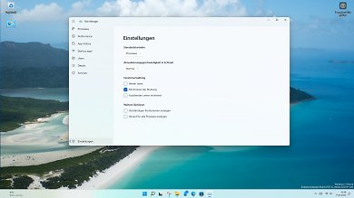 Neuer Task-Manager in Windows 11 Insider Preview 22557 Einstellungen