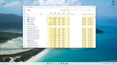 Neuer Task-Manager in Windows 11 Insider Preview 22557 aktive Prozesse