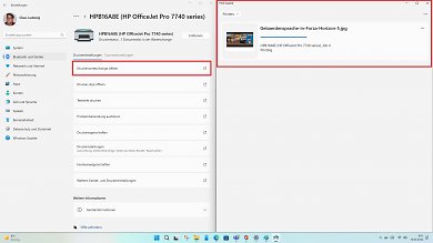 Neue App für die Druckerwarteschlange in Windows 11 Version 22H2