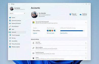 Integration von Microsoft Office in die Einstellungsapp.