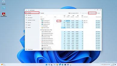 Neuer Task-Manager mit Effizienz Modus in der Prozessliste in Windows 11 Version 22H2