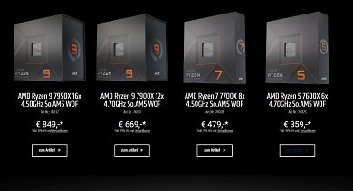 Ryzen 7000 bei Mindfactory (27.09.)