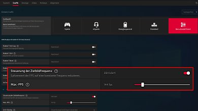 Im Treiber einer Radeon-Grafikkarte lässt sich im Menüpunkt 