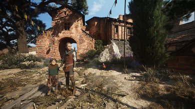 Typische DLSS-3.0-Fehler: A Plague Tale Requiem setzt großzügig Parallax Maps ein, um die Texturen mit einem plastischen Eindruck aufzuwerten. Offenbar hat DLSS 3.0 Schwierigkeiten mit dieser Darstellungsform, in Bewegung scheinen diese Texturen zu 